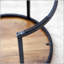 Ensemble de 2 tables basses gigognes rondes avec structure en métal robuste, idéales pour les espaces de vie modernes et industriels