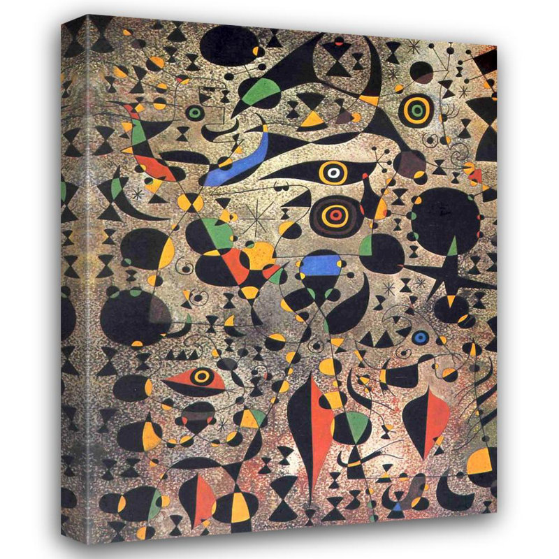 Femme encerclée par le vol d'un oiseau, H 47 po x l 36 po