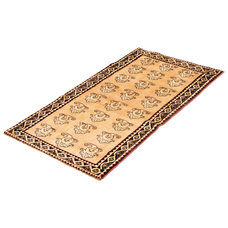 Tapis kaki clair rétro Danuel 3 pi 6 po x 6 pi 6 po