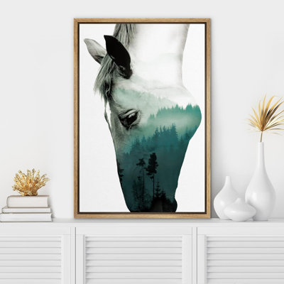 Horse " A Wild Horse And Foggy Mountain "