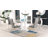 Scottsmoor 4 Seater High Gloss Round Dining Table Set with 4 Luxury Faux Leather Dining Chairs-391139094-391139082-391139080