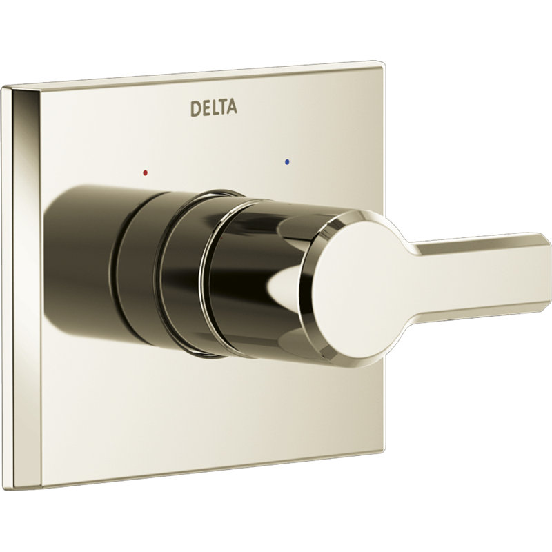 Pivotal 14 Series Volume Faucet Trim with Lever Handles, Lumicoat Polished Nickel