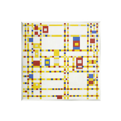 Broadway Boogie Woogie, Piet Mondrian, abstrait classique, impression sur toile sans cadre