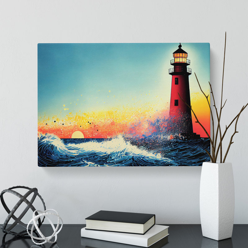 Lighthouse Splash Vol.4 Abstract - Wrapped Canvas, 35cm H x 50cm W x 3cm D