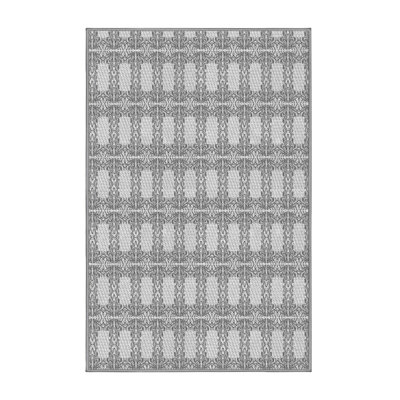 Tapis gris à motif géométrique Kissner