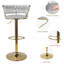 Upholstered Adjustable Height Counter Stool with Metal Frame-1067796060