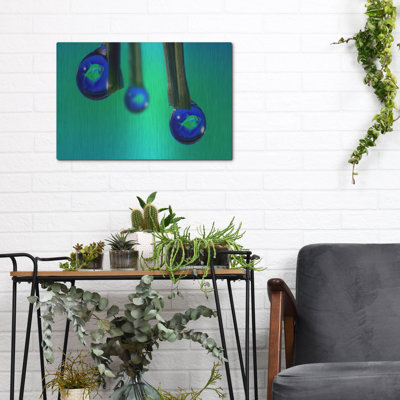 Art mural en métal Lark Manor ™ «Fish In A Drop 1» par Gordon Semmens