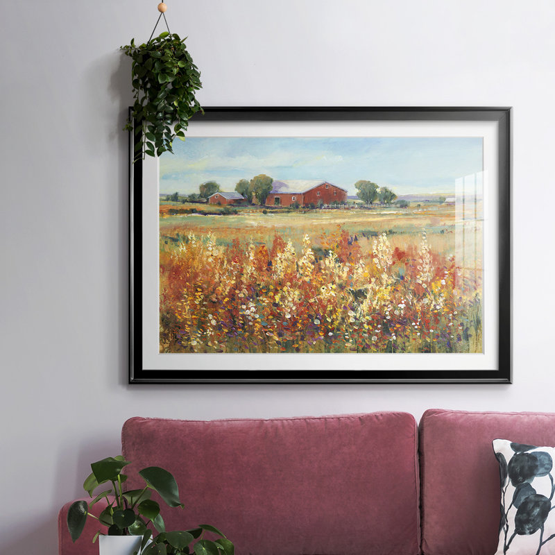 Country View II, reproduction d'art encadrée, Noir, H 30 po x l 44 po x P 1,5 po