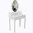 Vanity Desk Set With LED Light Mirror And Cushioned Stool For Bedroom-511025225
