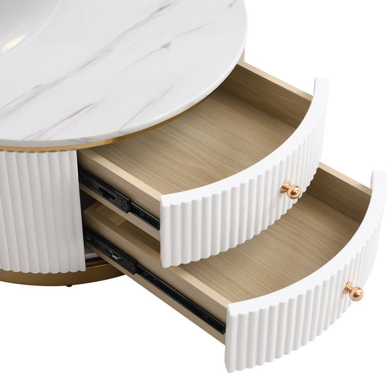 Table basse gigogne 2 tiroirs Elegant Grace