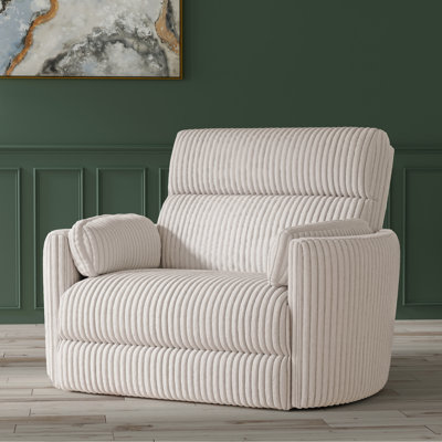 Bre Extra Wide Power Glider Recliner with Round Arms