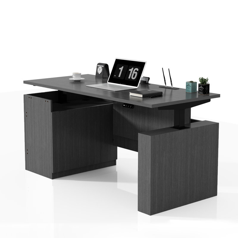 Adjustable Executive Desk, Gray