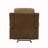 Plush Comfort Chair Brown Microfiber Upholstered Solid Wood Frame Living Room Furniture 1Pc Glider Reclining Chair Plush Arms Tufted Details
