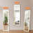 Full Length Mirror With LED Lights, Floor Mirror With Dimming & 3 Color Lighting, Led Mirror Full Length With Stand For Bedroom, Dressing Room,(Rectangle/White-Led)