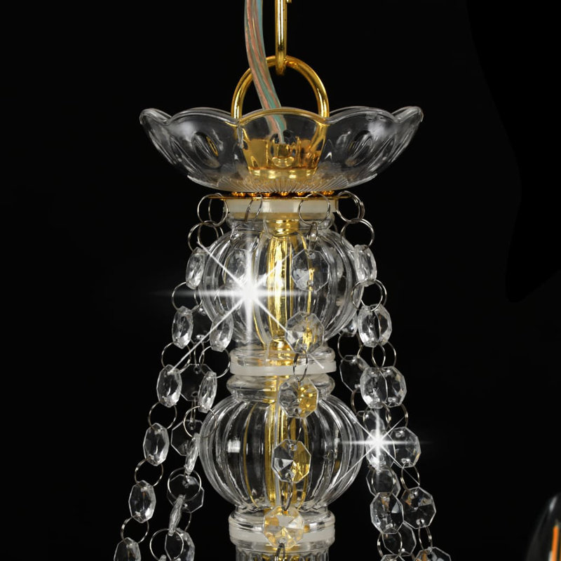Cheever 8 - Light Candle Style Chandelier, Golden