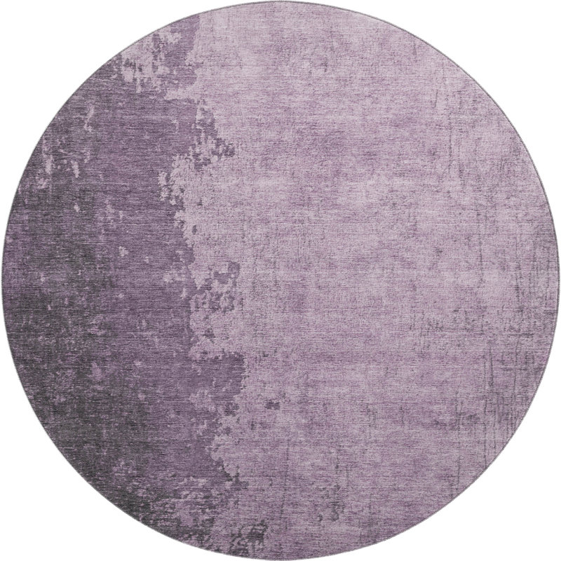 Premium Machine Washable Woodson AMF1912 Abstract Rug, Round 8'