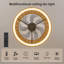 Ventilateur de plafond 21 po en rotin avec lumière DEL et télécommande inclus