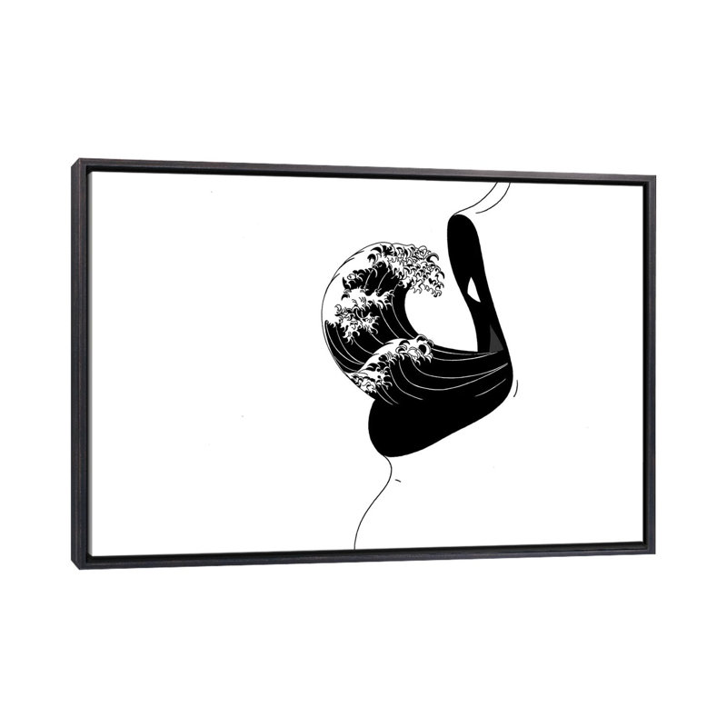«Storm», reproduction d'art, H 26 po x l 40 po x 1,5 po, Cadre noir vieilli