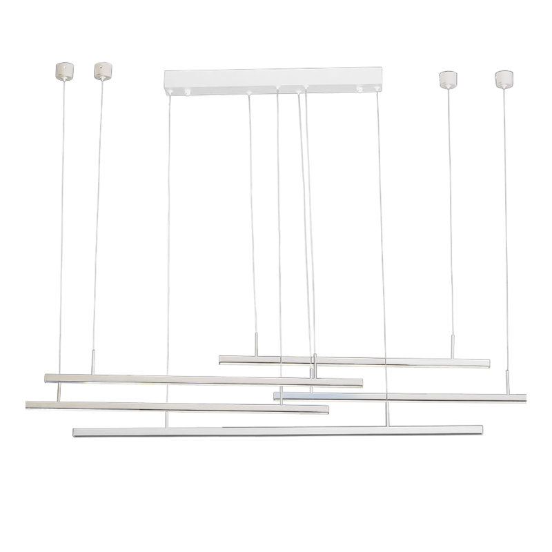 5 - Light LED Kitchen Island Pendant, White
