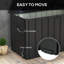 Outsunny 450 Litre Garden Storage Box with Wheels and Handles Dark Grey