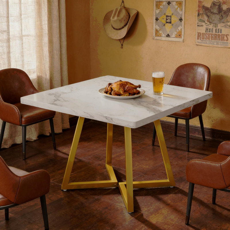 Table basse rétro, table de salle à manger carrée, table de cuisine (table seulement)