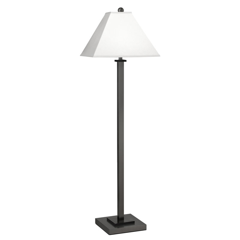 Square Post 59'' Traditional Floor Lamp, Gunmetal