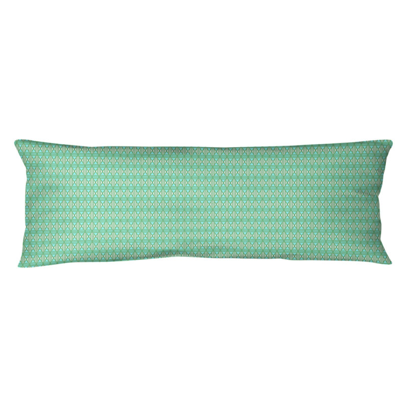 Coussin lombaire Katelyn Elizabeth, Bourre en polyester, Molleton moelleux, Vert / Sarcelle