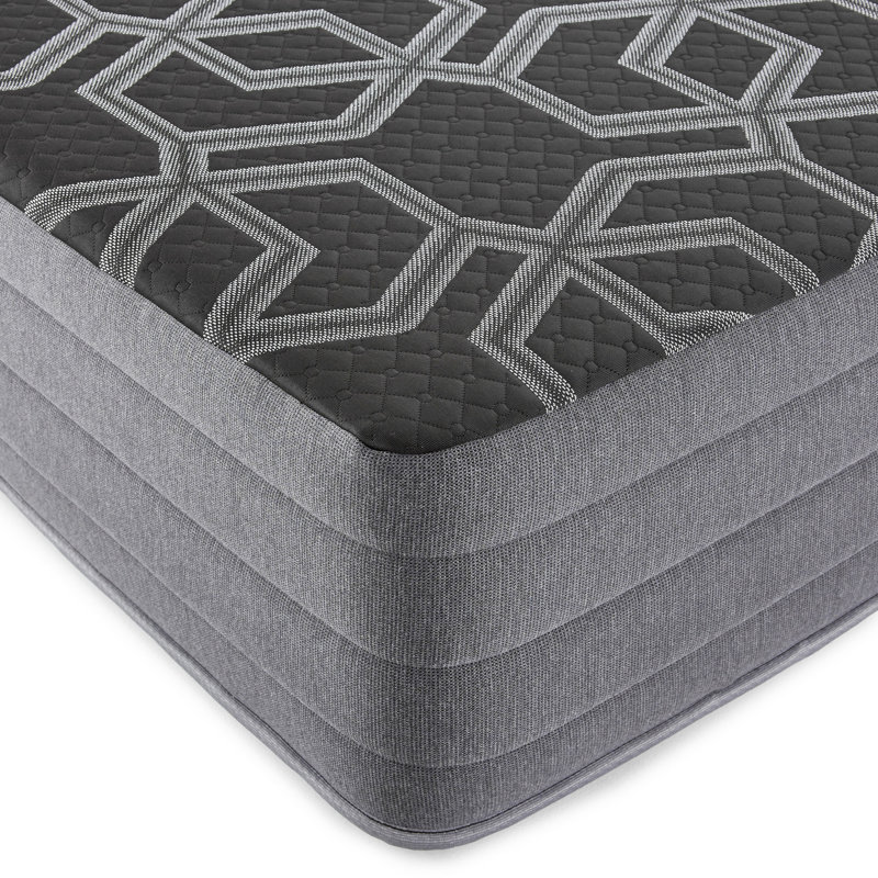 Grand matelas de 12 po, mousse à plateau lisse pour un repos apaisant moyen, Cool Ice Cover Plus, 2 po avec gel de cuivre, argent et graphite facilitant la circulation de l'air, noyau robuste en HD, mousse, produit réglable, fabriqué à l'intérieur