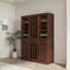 Cabinets, huche de rangement modulaire pour bar à vin brun noyer, l 17,8 po x l 15,95 po x H 35,43 po | Contemporain | Panneau de particules et panneau de fibres à densité moyenne-413613779
