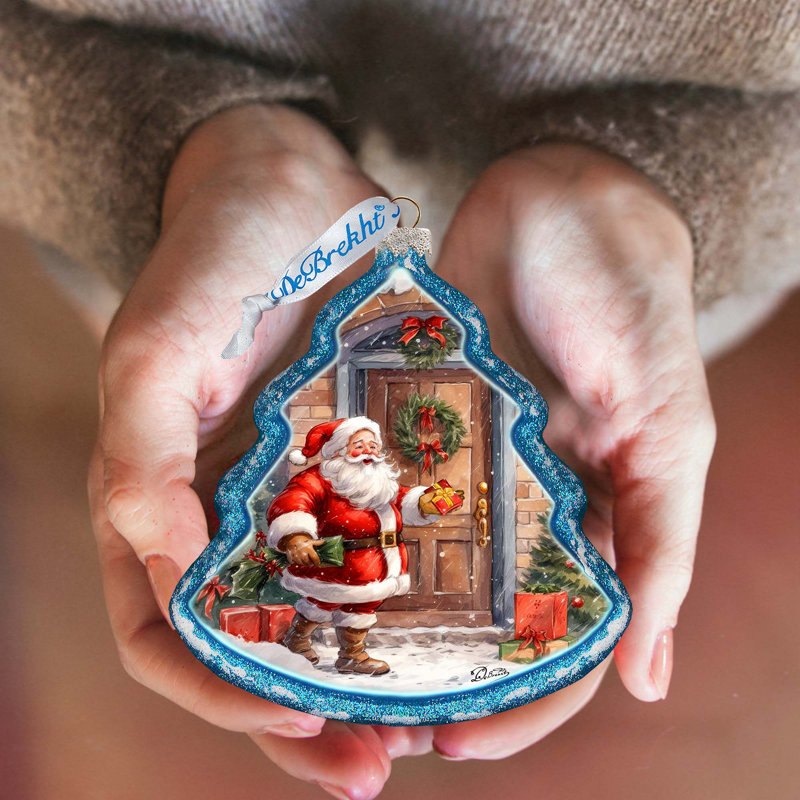 4'' Glass Hanging Figurine Ornament
