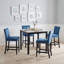Ensemble de salle à manger 5 pièces en faux marbre, hauteur du comptoir, avec 4 chaises-1912670877
