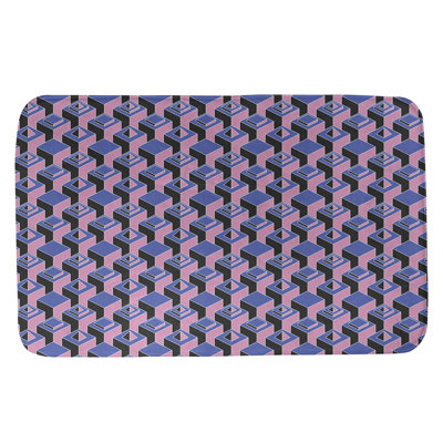 Tapis de bain géométrique antidérapant à motif de gratte-ciels
