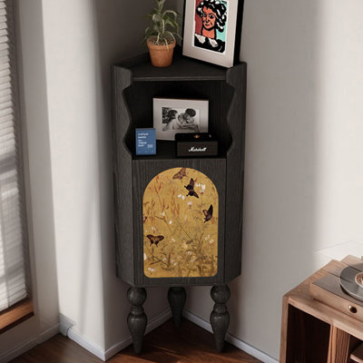French style modern wooden corner bookcase