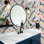 Rouleau de papier peint pelez et collez amovible avec bordure florale plumes de paon l 17,7 po x H 118 po