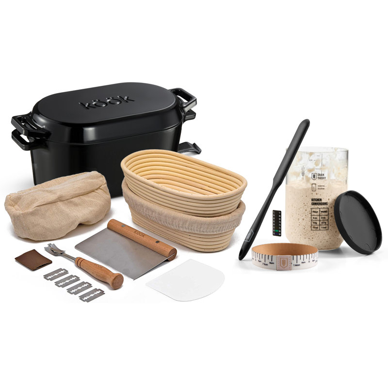 Kook Bread Baking Set With Dutch Oven & Proofing Tools