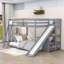Lit superposé double en bois avec glissière et tablettes Ildar Kids-88105498