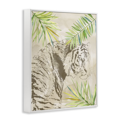 Tiger Impression & Palms Giclee Art by Carol Robinson