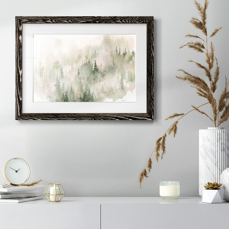 Misty Mountain Sides, impression sur papier encadrée, Noir, H 26 po x l 38 po x P 1,5 po