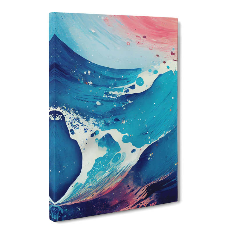 Ocean Paint Splatter Vol.1 - Wrapped Canvas, 50cm H x 35cm W x 3cm D