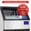 Machine à glaçons commerciale, machine à glaçons sous le comptoir en acier inoxydable 176LBS / 24H avec écran LCD, bac à glaçons de 99 lb, machine à glaçons commerciale autoportante pour restaurant, bar, café, maison