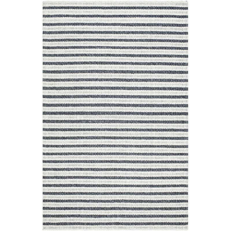 Tapis rectangulaire en laine Harvi, Rectangle 8 pi x 10 pi, Gris foncé