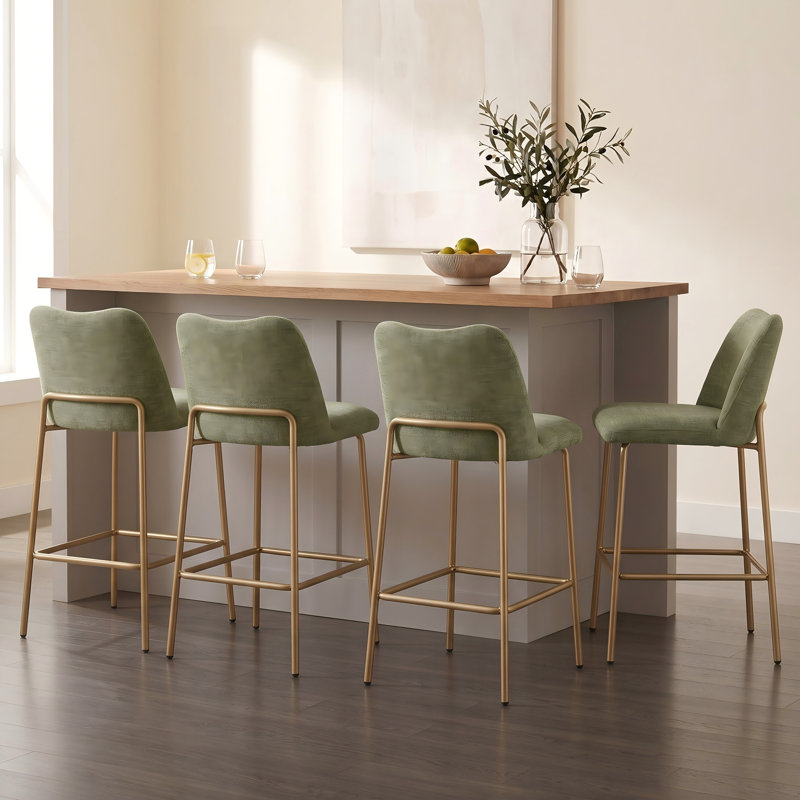 Tabourets de bar 26 pouces, Green/Gold