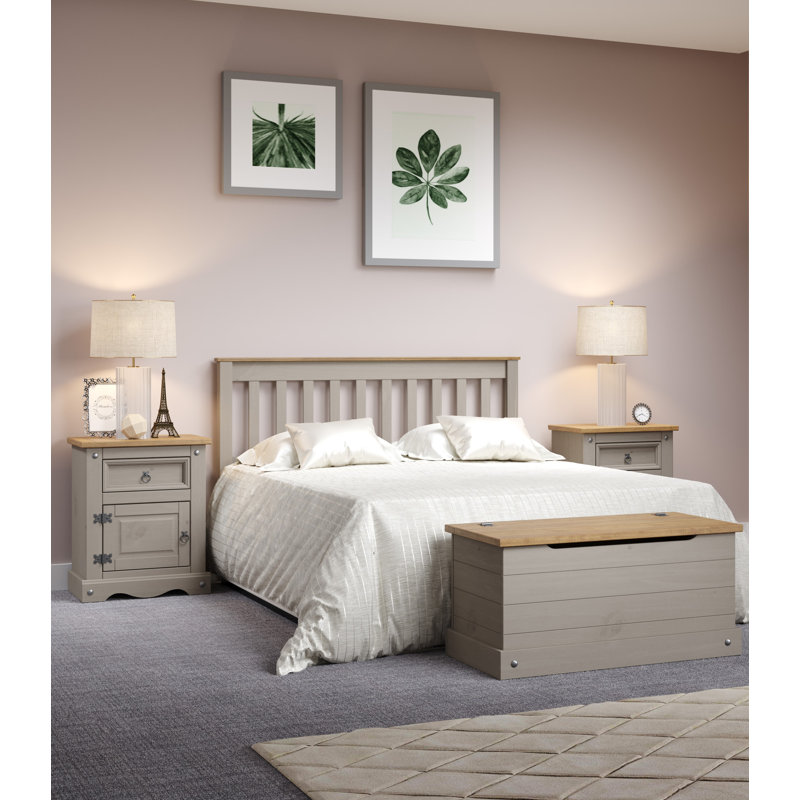 Damien 1 Drawer Bedside Table, Grey