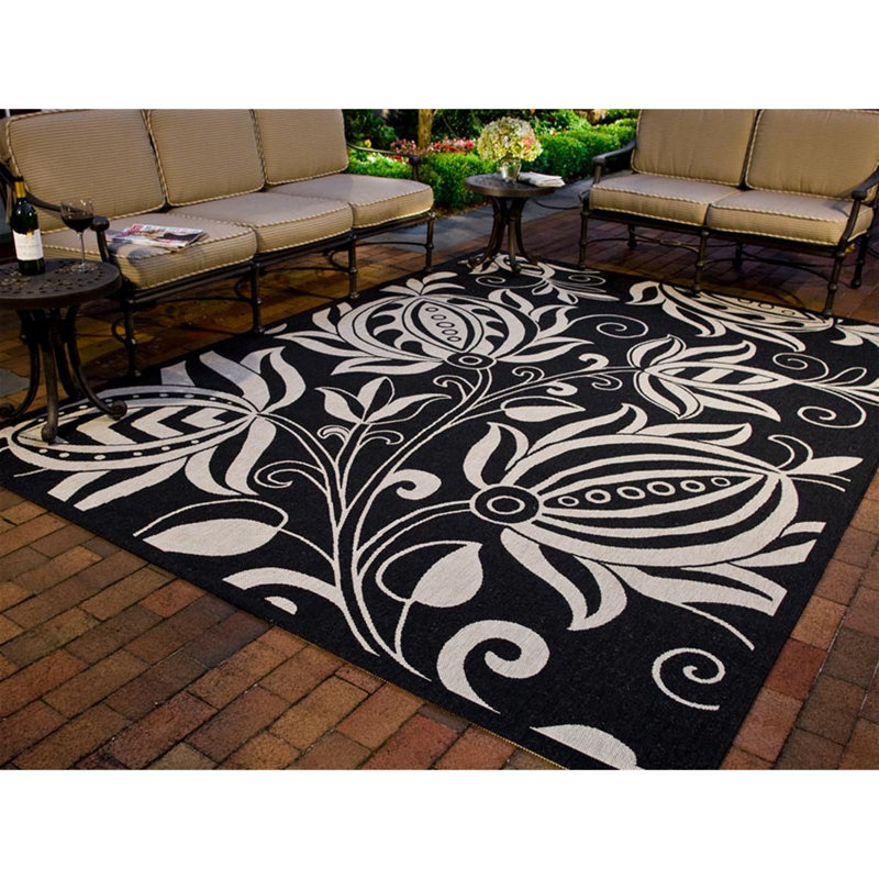 Herefordshire Performance Floral Indoor/Outdoor Area Rug, Rectangle 6'7" x 9'6"