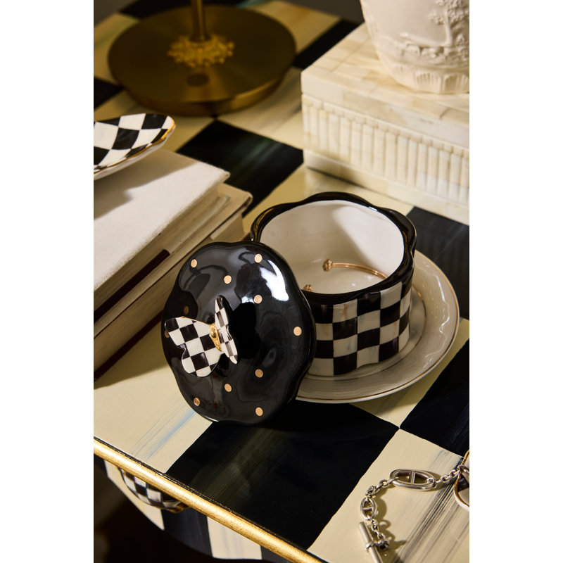 Courtly Check Butterfly Trinket Box
