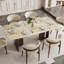 Table de salle à manger rectangulaire 63 "pour siège 4-6, table de cuisine en pierre frittée avec pieds en acier