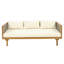 Lit de jour CLAREMONT 3 Sièges avec accoudoirs en rotin (coussin beige)-1590097810