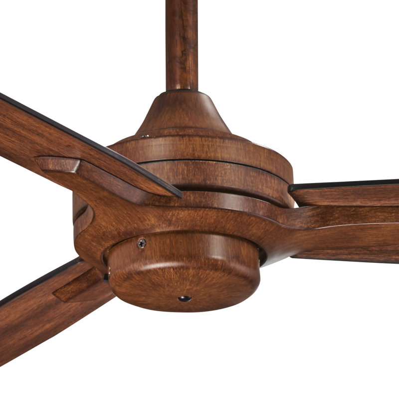 52" Rudolph 3-Blade Propeller Ceiling Fan with Wall Control, Distressed Koa
