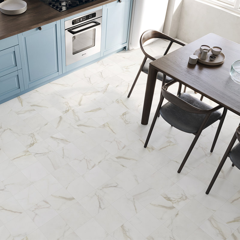 Carreau de porcelaine pour plancher et mur 8 po x 8 po Gambit, Losange