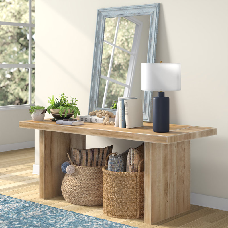 Lampe de table standard 25 po Carlina, Bleu marine mat
